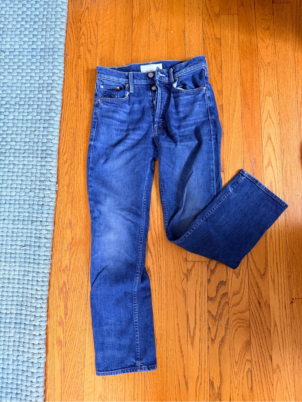 MOTHER Tomcat Ankle Jeans in Deep Blue Wash